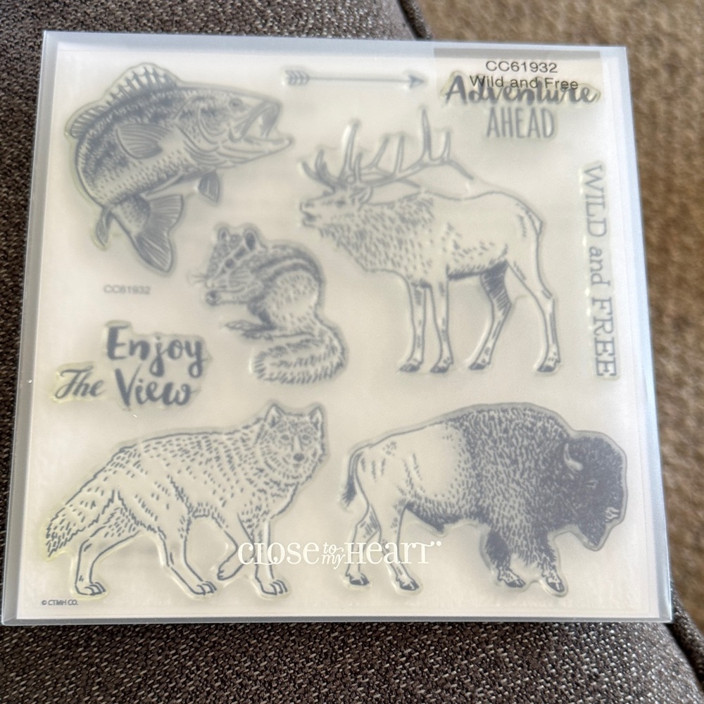 Close to My Heart Wild and Free Clear Stamp Set — Gray Wildlife Designs